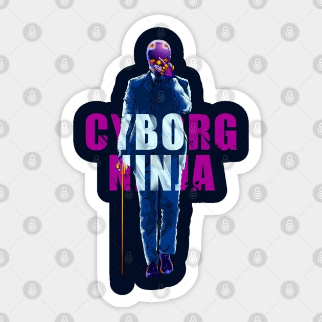 Cyborg Wick Sticker by manoystee